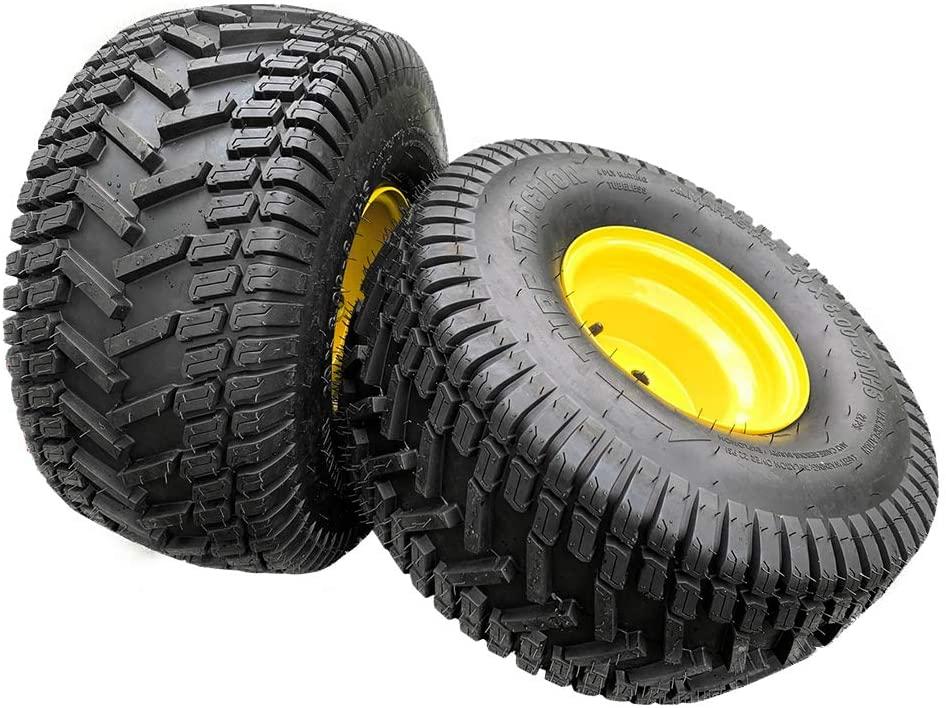 MARASTAR 20808-PK Turf Traction 20x8.00-8 Rear Tire Assembly Replacements for John Deere Riding Mowers, 2 Pack