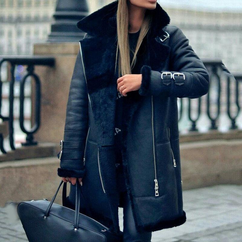 Fashion Personality Street Leather Women's Coat RY36