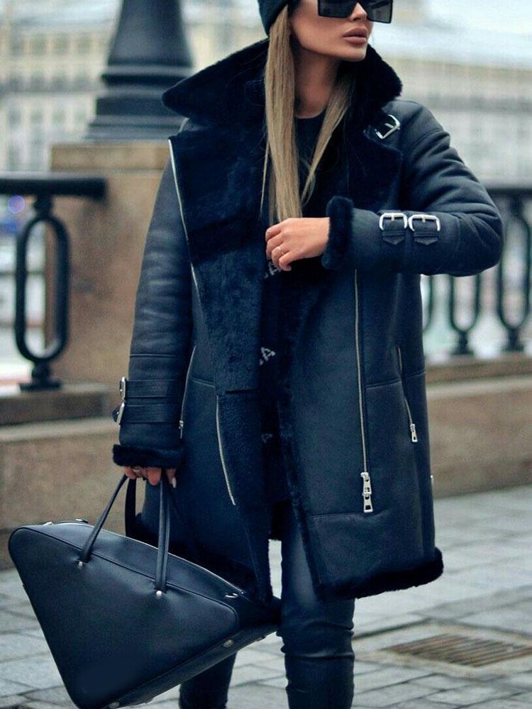 Fashion Personality Street Leather Women's Coat RY36