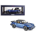 Norev 187663 1987 Porsche 911 Turbo Targa 3.3 Blue Metallic 1-18 Diecast Model Car