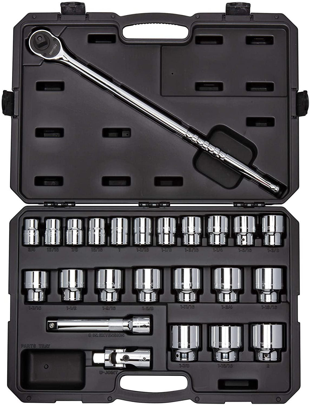 TEKTON 3/4 Inch Drive 12-Point Socket &amp; Ratchet Set, 25-Piece (3/4-2 in.) | SKT35105