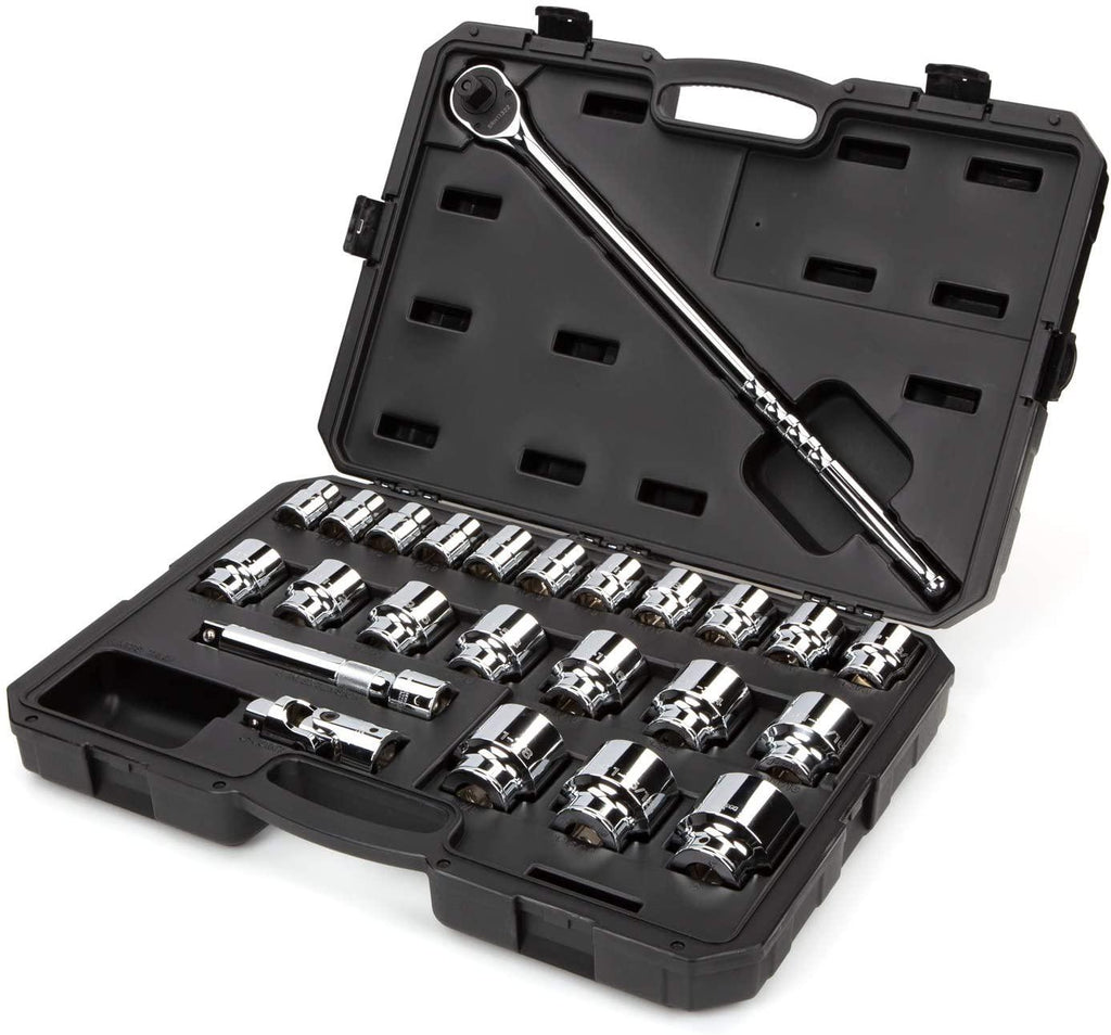 TEKTON 3/4 Inch Drive 12-Point Socket &amp; Ratchet Set, 25-Piece (3/4-2 in.) | SKT35105