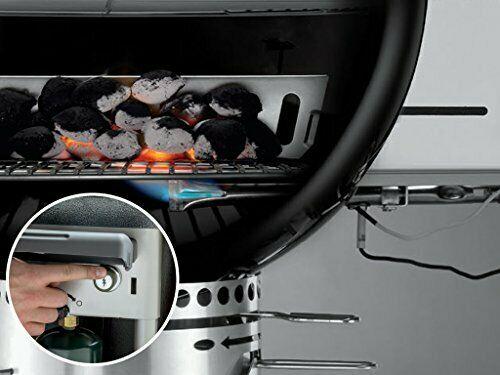 15501001 Performer Deluxe Charcoal Grill, 22-Inch, Touch-N-Go Gas Ignition