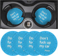 8sanlione Car Cup Coaster, 4Pcs 2.75 Inch Auto Cup Holder Insert Coasters, Anti-Slip Waterproof Embedded Drink Mat, Automotive Interior Accessories for Men and Women (D Light Blue/4PCS)