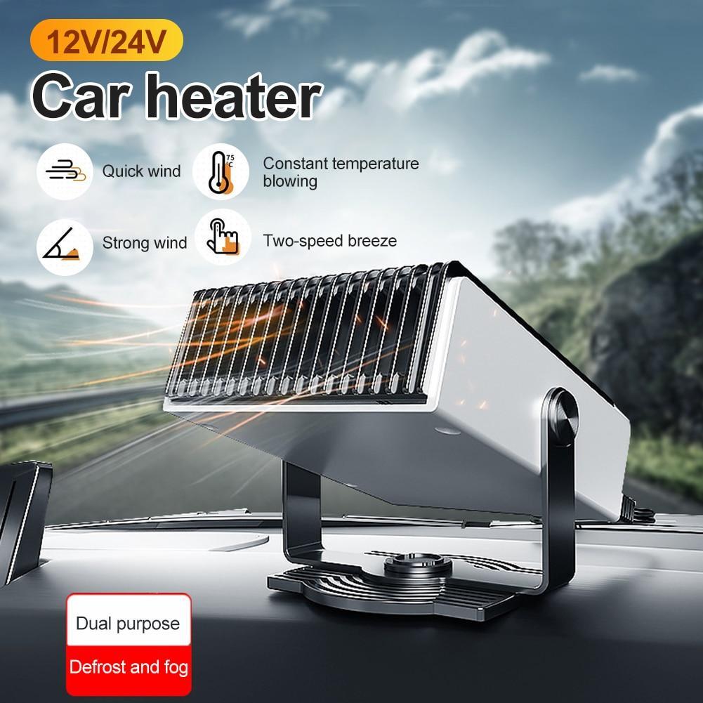 Car Heater 12/24V 500W Portable 360 Adjustmen 4 IN 1 Electric Heater Cooling Fan Air Purifier Windscreen Defogging Defrost