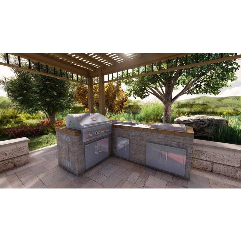 Signature Series 36 in. 304  Steel Double Access Door with Vents