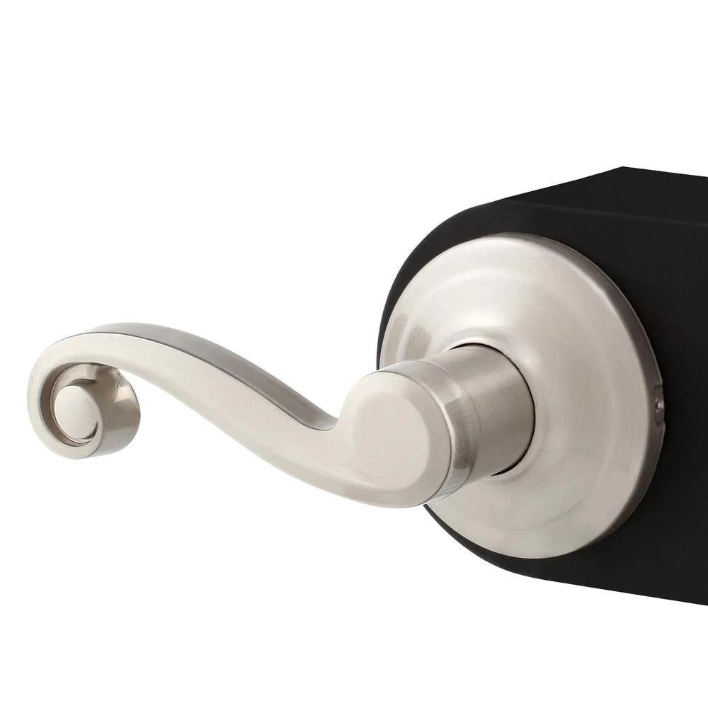Lido Satin Nickel Left-Handed Dummy Door Lever with Microban Antimicrobial Technology