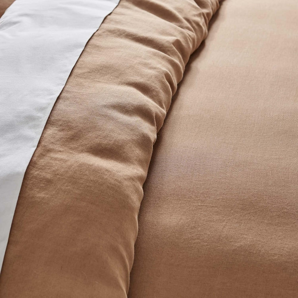 Levtex Home - Linen - Full/Queen Duvet Cover - Washed Linen in Sandstone - Duvet Cover Size (90 x 94in.)
