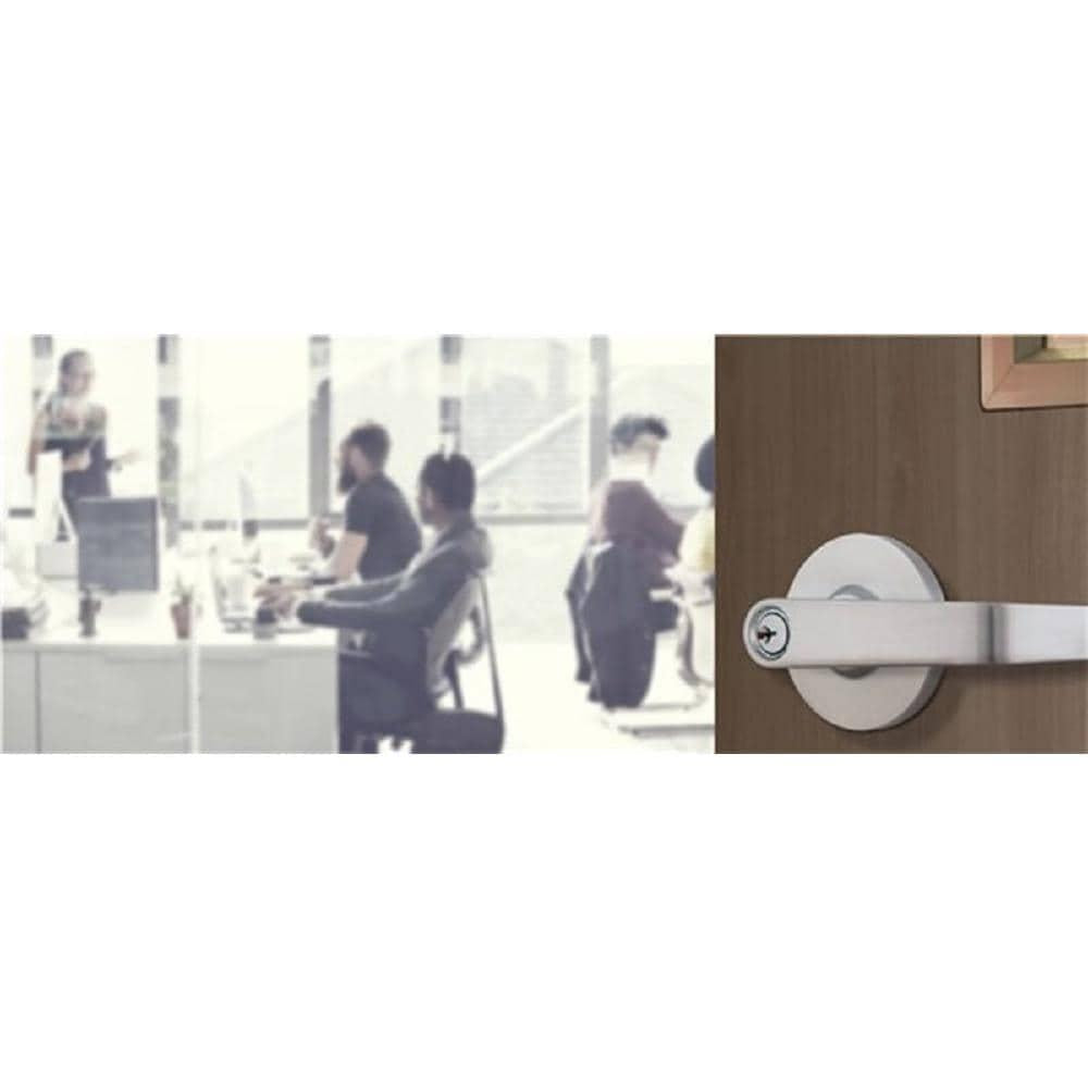 Commercial 2-3/4 in. Satin Chrome Heavy Duty Classroom Keyed Entry Door Lever