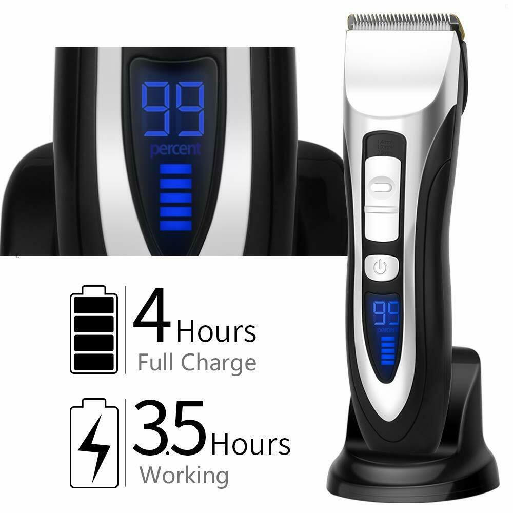 Machine Man Cut Hair Electric LCD Wireless 4 Combs 100.240V