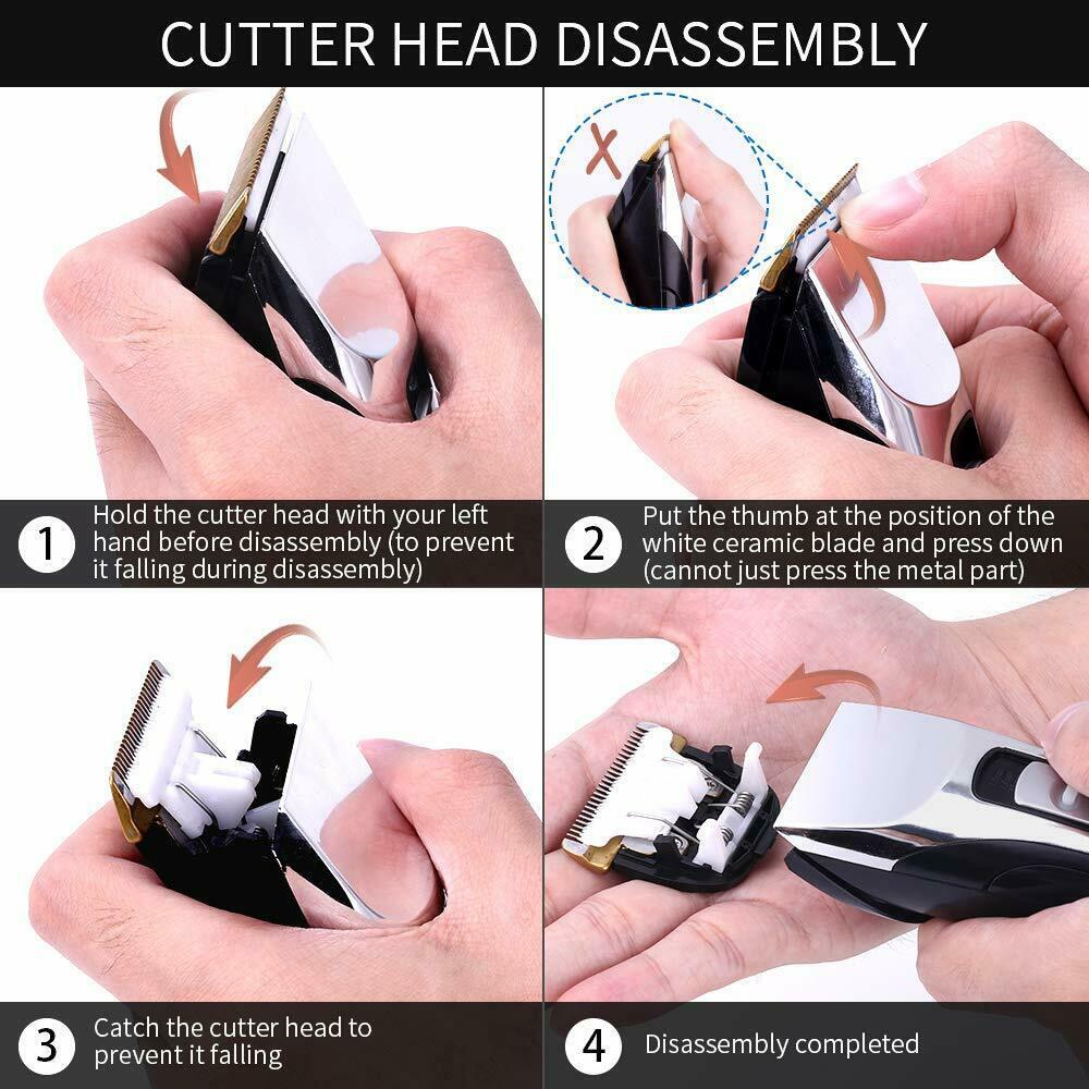 Machine Man Cut Hair Electric LCD Wireless 4 Combs 100.240V
