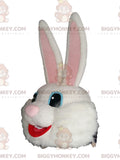 Very Happy White Rabbit BIGGYMONKEYMascot Costume Head