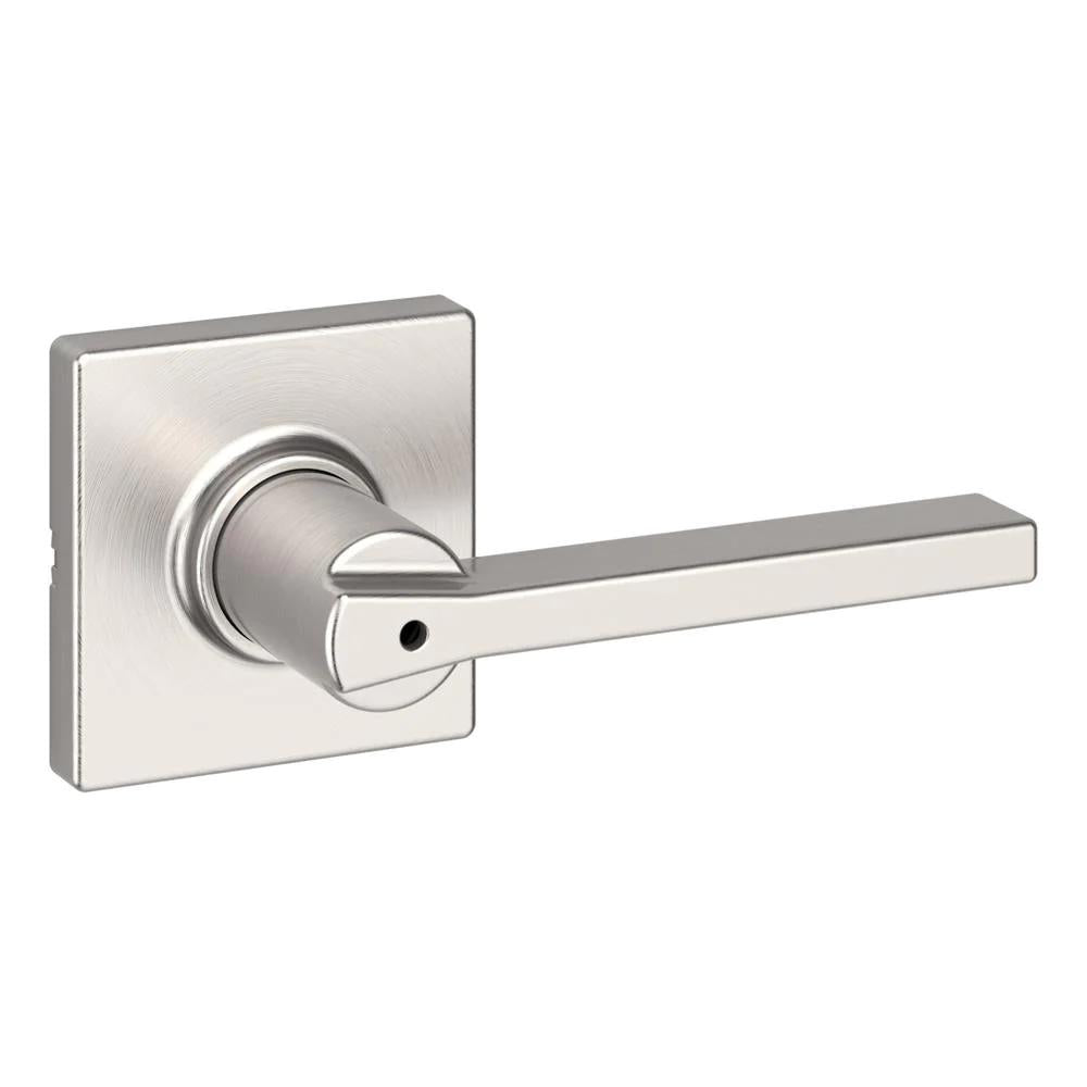 Casey Satin Nickel Bed/Bath Privacy Door Lever Featuring Microban