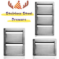 Outdoor Kitchen  Drawers Double Single Triple  Steel Multi-size