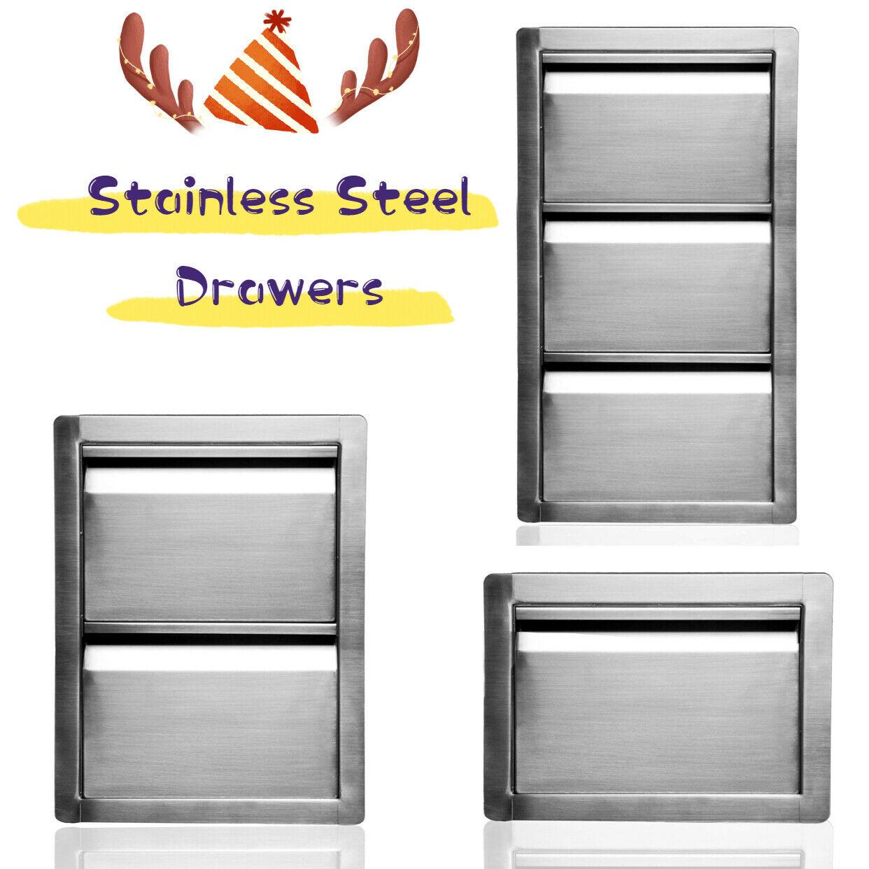 Outdoor Kitchen  Drawers Double Single Triple  Steel Multi-size