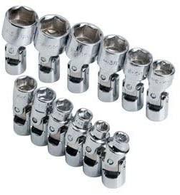 SK Hand Tools 1337 Socket Set Flex 1/4in. Dr 12pc 6 Pt. Metric