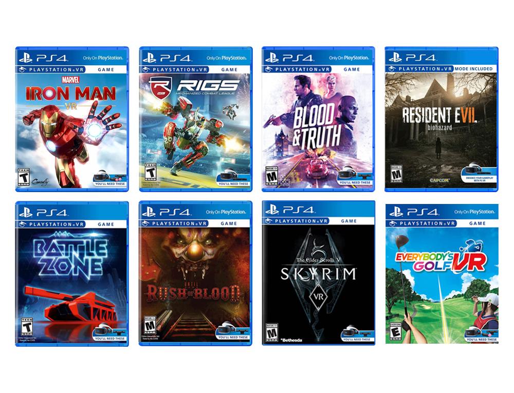 Play Station VR 11-In-1 Deluxe Bundle PS4 &amp; PS5 Compatible: VR Headset, Camera, Move Motion Controllers, Iron Man, Skyrim, Resident Evil 7, Battlezone, RIGS, Until Dawn, Blood &amp; Truth, Golf