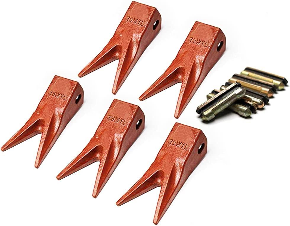 23WTL 5 Pack H&L Style 5-Tiger Bucket Digging Teeth/Bucket Tooth&5 23FP Flex Pins