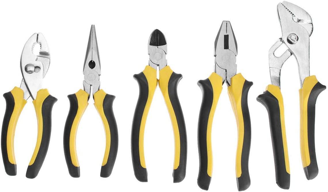 LFDHSF Pliers Tool Hand Tools 5Pcs Tool Kit Jewelry Beading Wire Cutter Mini Diagonal Nose Pliers Soft Handle