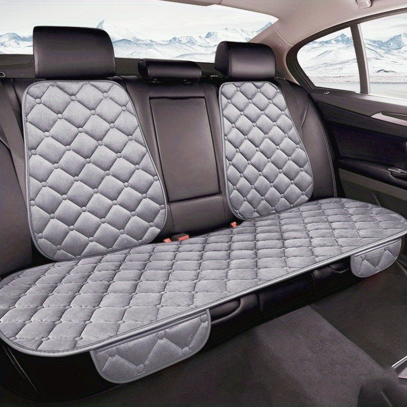 Plush Car Seat Cover Rear Cushion Breathable Protector Mat Pad Universal Auto Interior Back Rear Backrest Seat Cushion