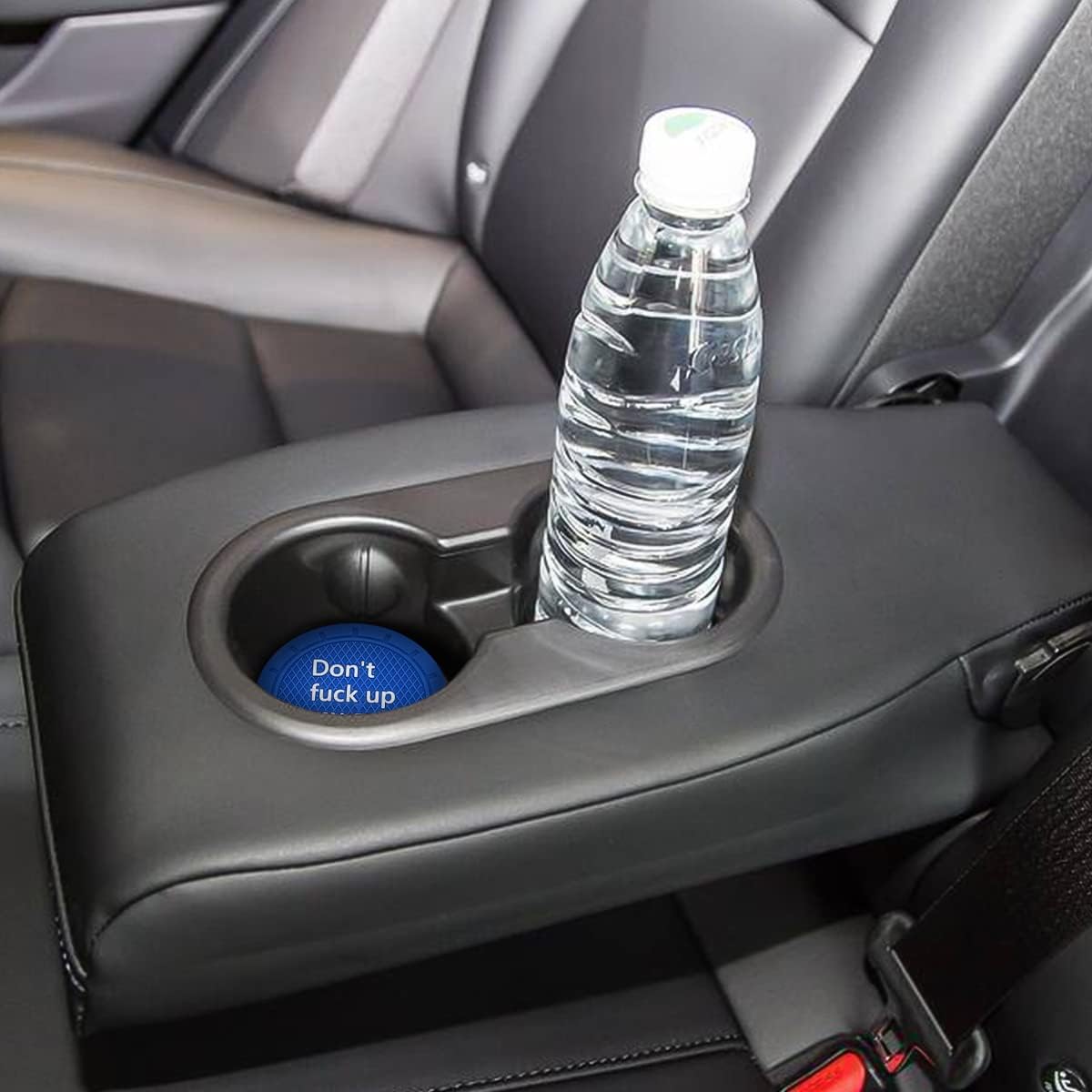 8sanlione Car Cup Coaster, 4Pcs 2.75 Inch Auto Cup Holder Insert Coasters, Non-Slip Waterproof Embedded Drink Mat, Automotive Interior Accessories for Men and Women (D Blue/4PCS)
