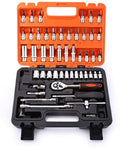 Gygjb 53PCS1/4-Inch Drive Socket Set Car Repair Tool Kit Ratchet Wrench Drive Socket Wrench Automobile Motorcycle Repair Hand Tool Set