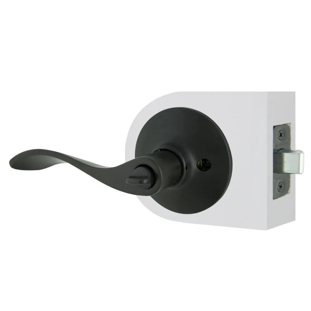 Zacoti Matte Black Bed/Bath Door Lever