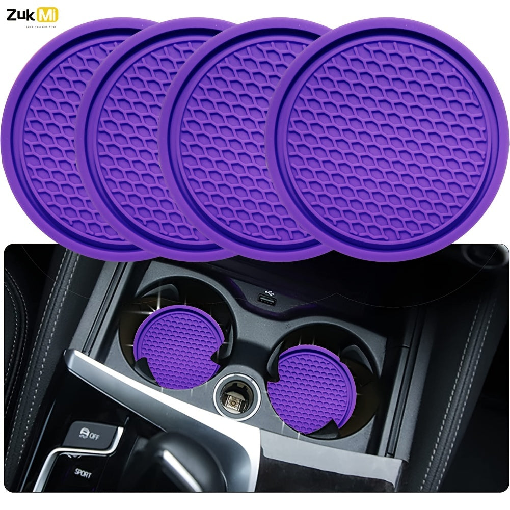 Upgrade Your Car's Interior With 4pcs ZukMi Car Cup Coaster - Anti-Slip &amp; Universal Vehicle Accessories