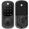 Assure Lock Black Suede Single Cylinder Deadbolt with Touchscreen Keypad