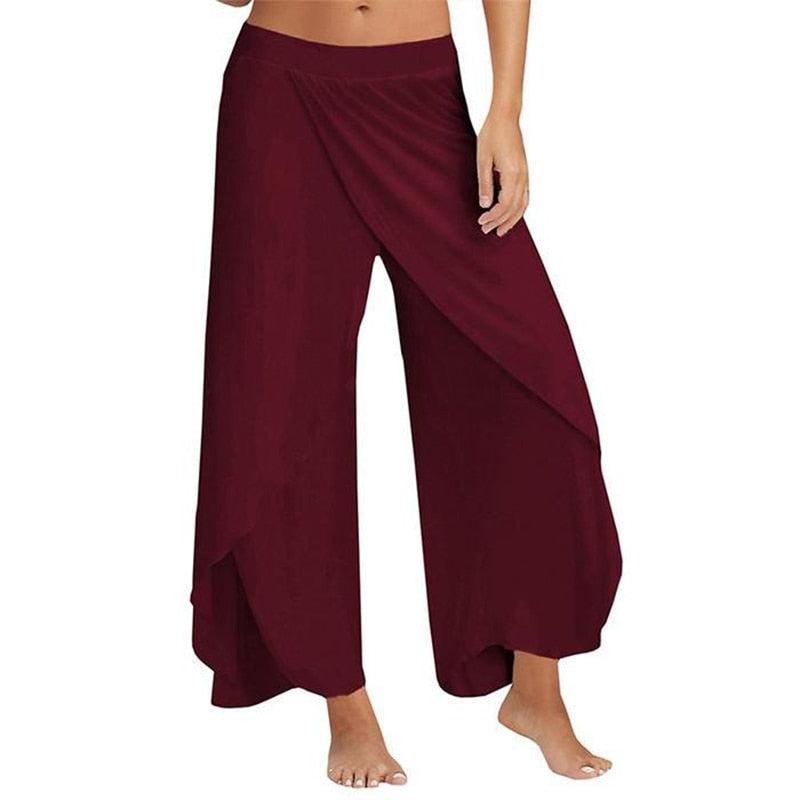 fitness yoga split harem pants