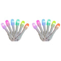 Home Heritage Luminations Christmas Holiday Party Lights, Twinkly App Control, 7' String of Icicle Style, 50 RGB LEDs (2 Pack)