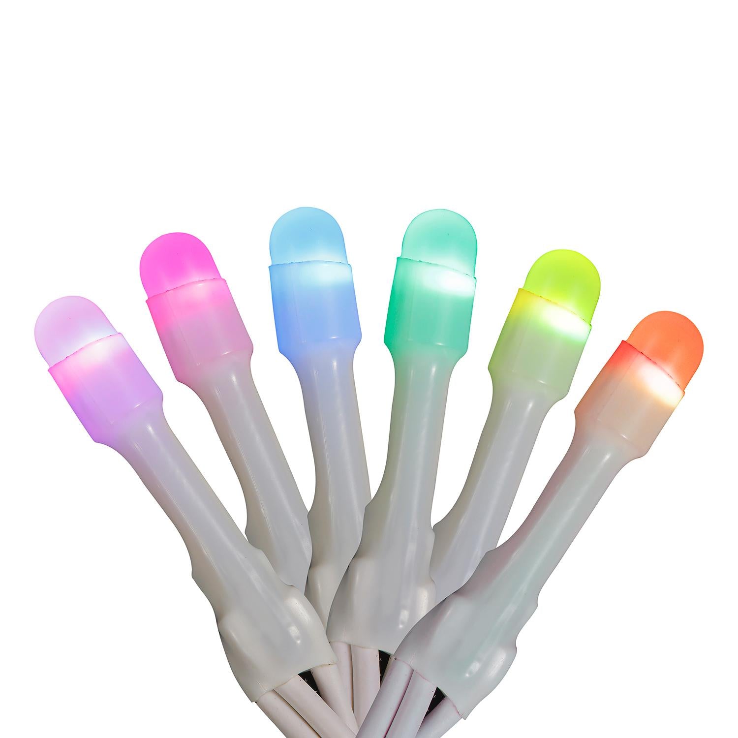 Home Heritage Luminations Christmas Holiday Party Lights, Twinkly App Control, 7' String of Icicle Style, 50 RGB LEDs (2 Pack)