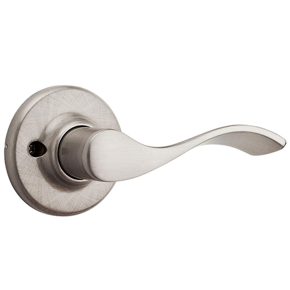 Balboa Satin Nickel Right-Handed Dummy Door Lever with Microban Antimicrobial Technology