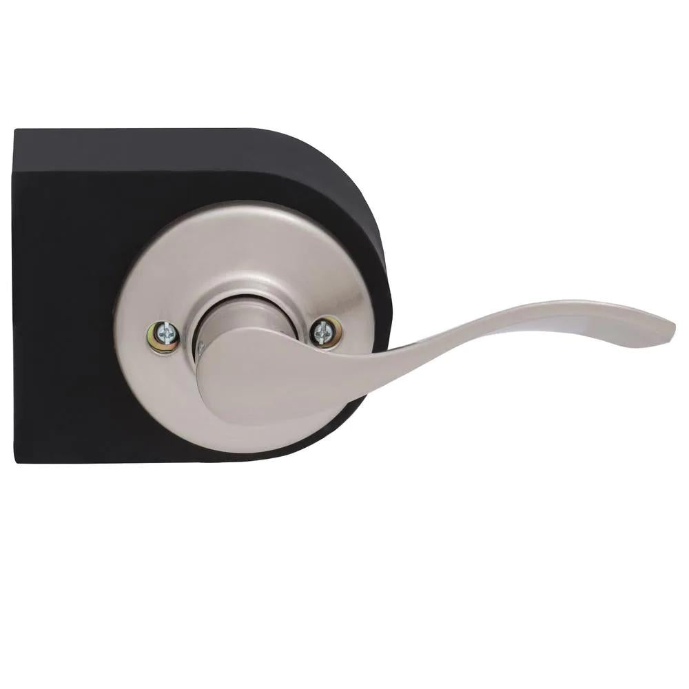 Balboa Satin Nickel Right-Handed Dummy Door Lever with Microban Antimicrobial Technology