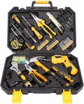 95 Piece Complete Household Tool Kit with 3.6 Volt Cordless Screwdriver And Most Useful Hand Tools And DIY Accessories with Carrying Tool Box Auto Repair Tool Sets