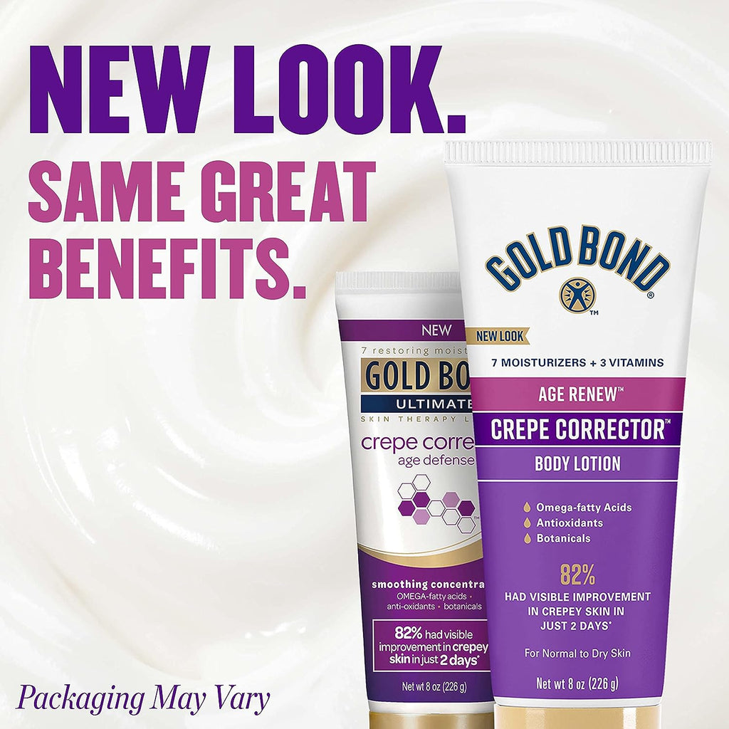 Gold Bond Age Renew Crepe Corrector Body Lotion, Replenishing &amp; Smoothing Formula, 8 oz.