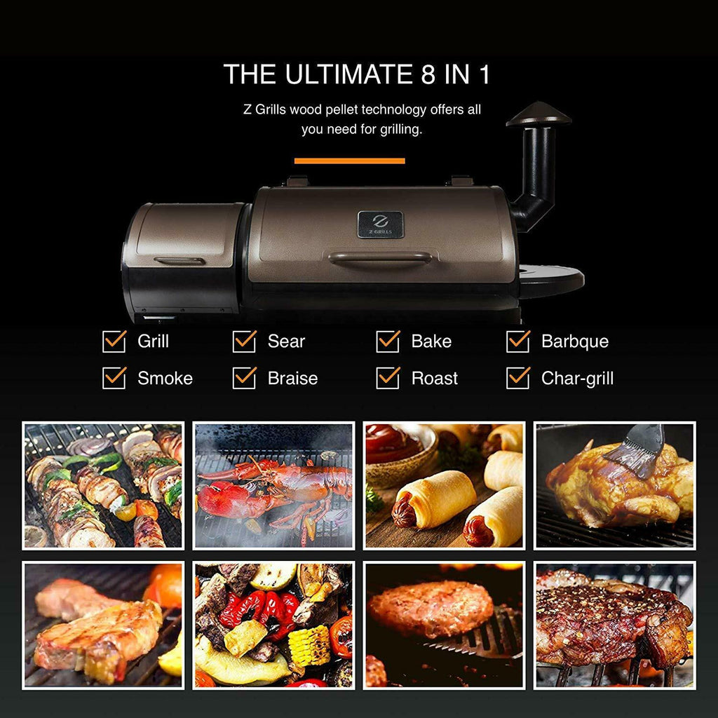 ZPG-450A Pellet Grill & Smoker 8 in 1 BBQ Grill Auto Temp Control