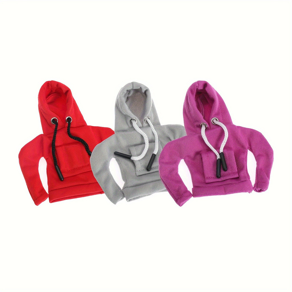 LarSize Universal Car Gear Shift Cover Hoodie, Fashionable Mini Hooded Sweatshirt For Auto Gear Stick Shifter Knob, Interior Accessories Decor