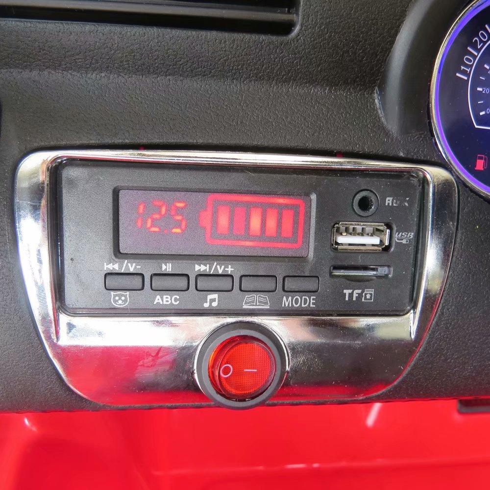 Ride On Jeep Car, 12V 4WD Powered Truck, Manual/ Parental Remote Control Modes Truck Vehicle Headlights, MP3 Port, Music, Horn Kids (Red Jeep)
