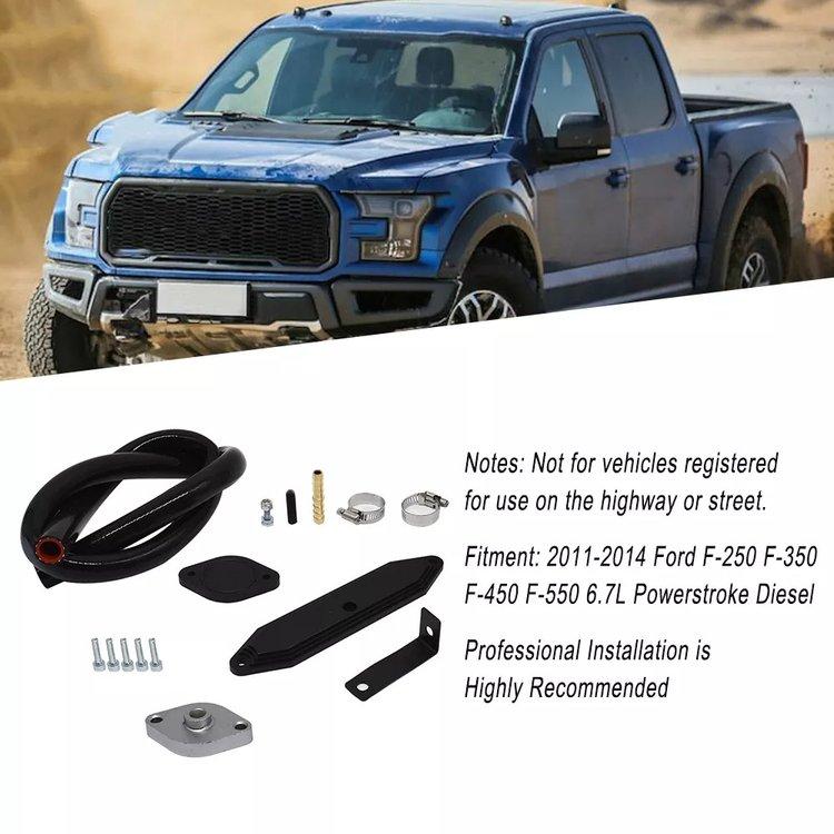 2011 to 2019 Ford F250 F350 6.7L EGR Cooler Delete Kit Powerstroke Diesel