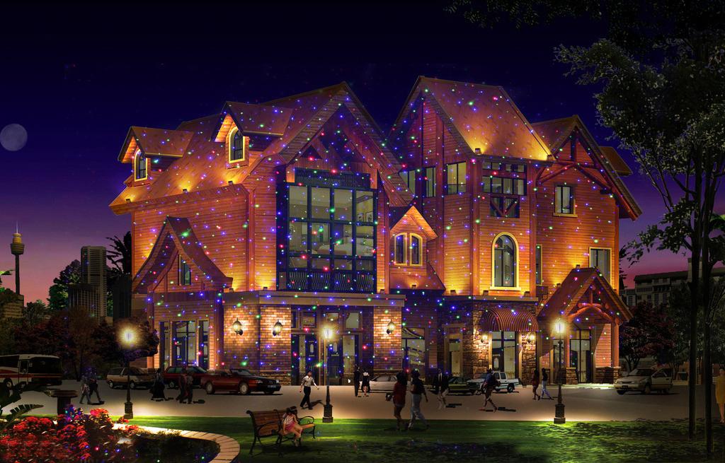 LedMall Moving Firefly Garden Laser Multi-color LED Projector Lights Holiday Lighting, 300"