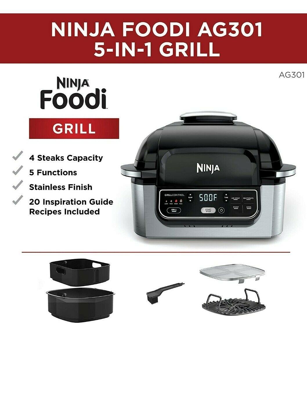 ORIGINAL  FOODI GRILL: grill that sears, sizzles, and air fry crisp