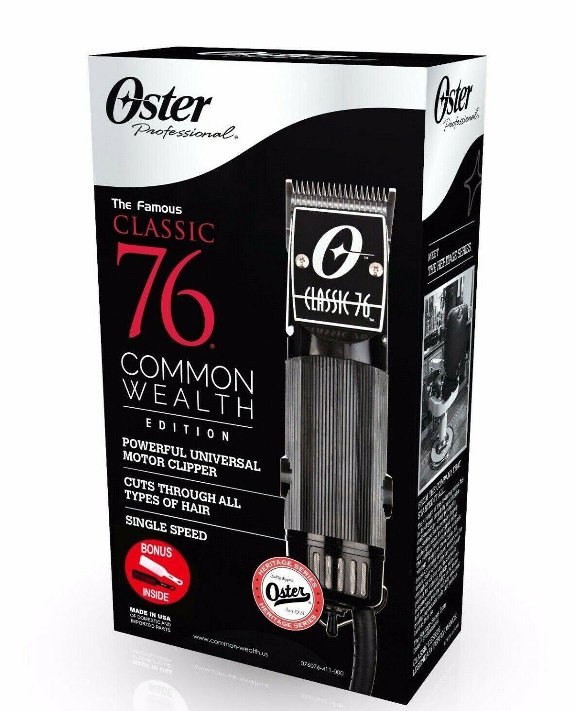 Oster Professional Classic Edition 76 Hair Clipper With Sk Black Finish