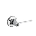 LadPolished Chrome Entry Door Lever Featuring SmartKey Security