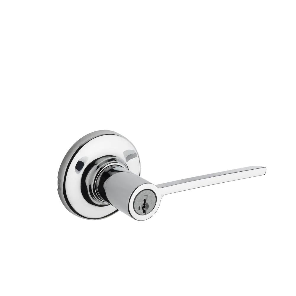 LadPolished Chrome Entry Door Lever Featuring SmartKey Security