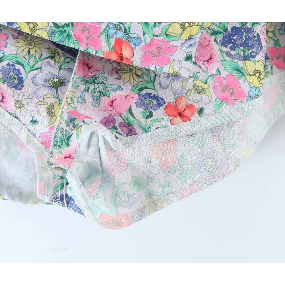 floral crop top and skirt