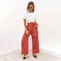 loose high waist wide leg trousers