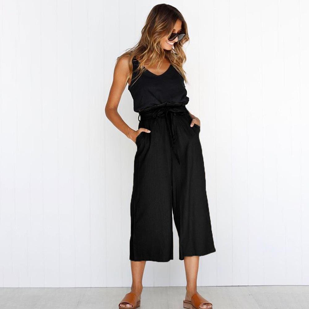 loose high waist wide leg trousers