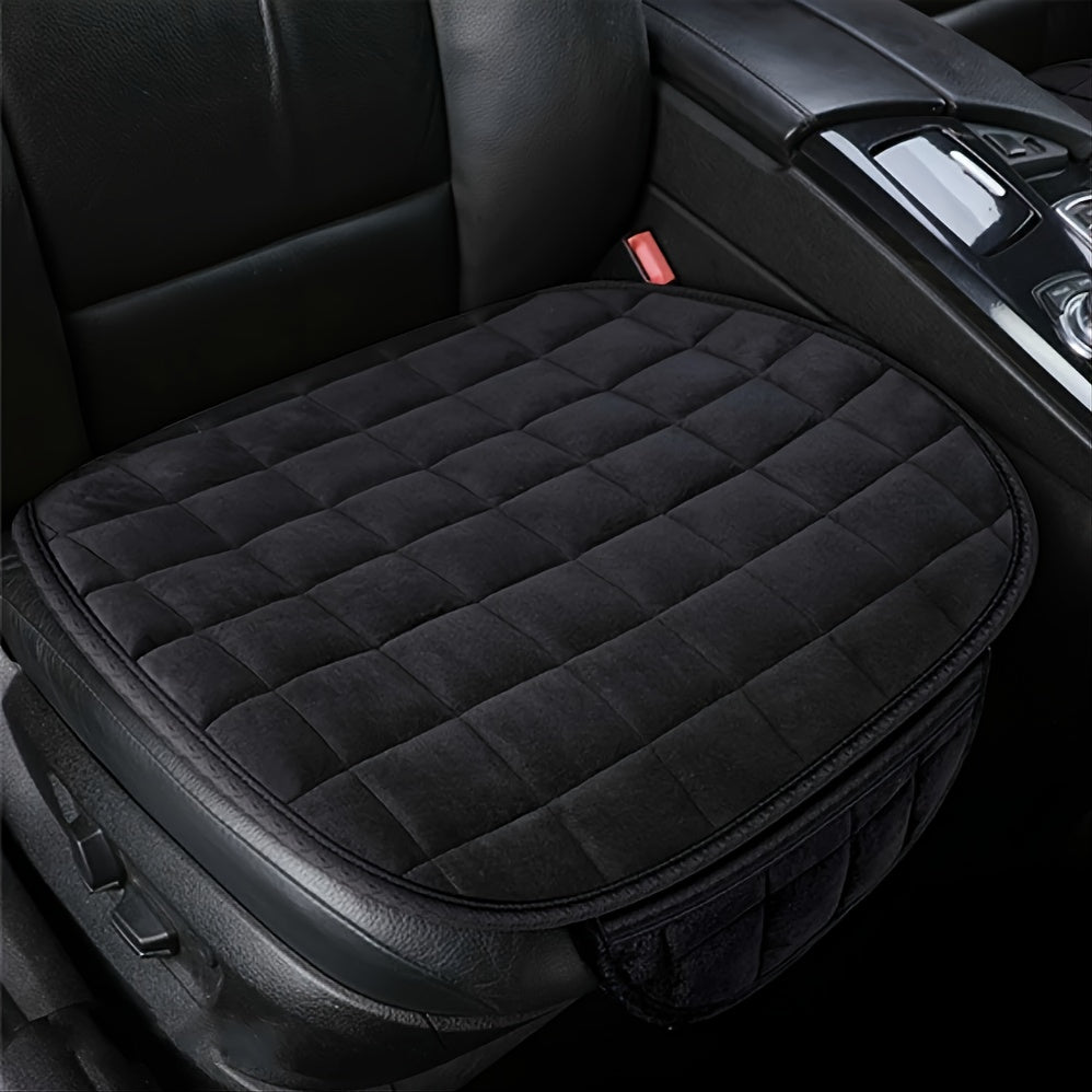 Upgrade Your Car With This Soft And Stylish Plaid Car Seat Cover And Memory Foam Cushion!