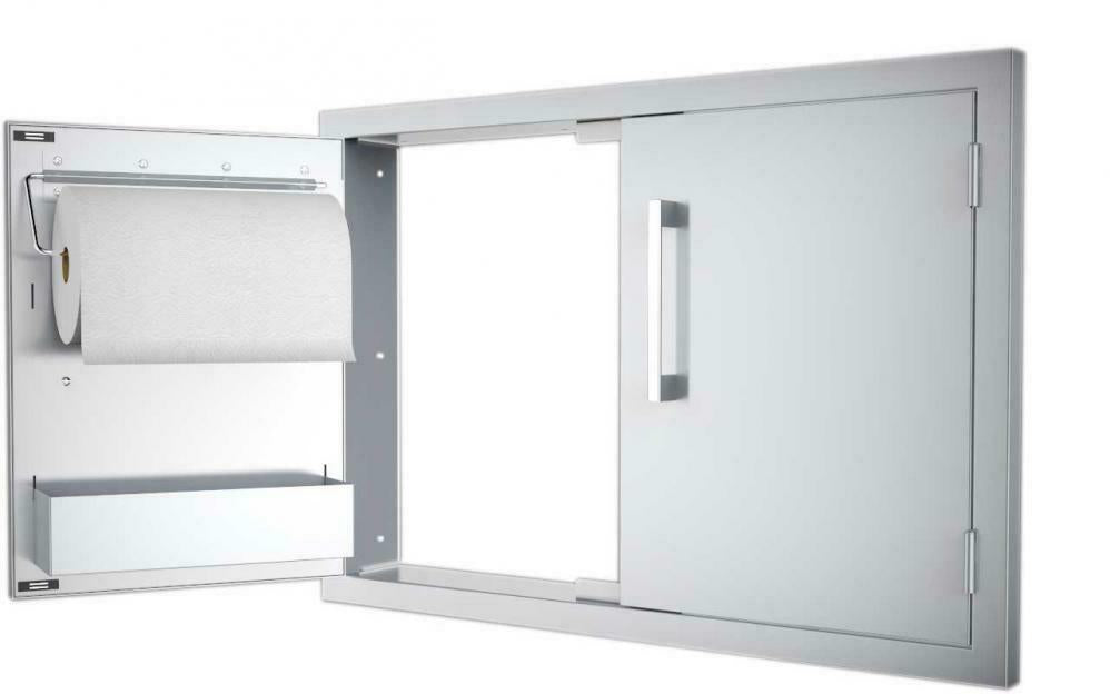 B-DD42 Double Raised Doors for Stone Island with Shelves, 42-Inch